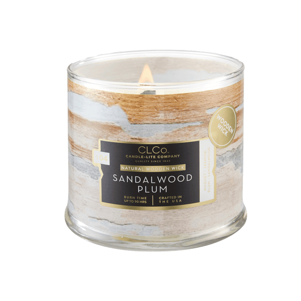 Sandalwood Plum Wooden-Wick 14oz Jar Candle Product Image 1